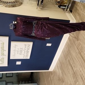 Elegant Purple Sequin Dress